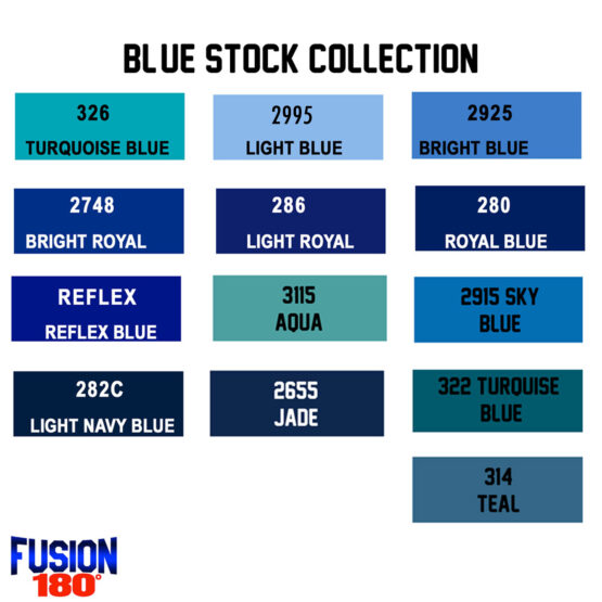 Blue Fusion 180 Stock Color Collection